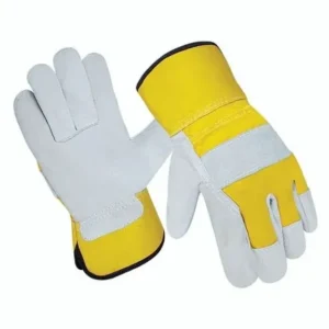 Cow Split Leather Fleece Lined Drilled Gloves